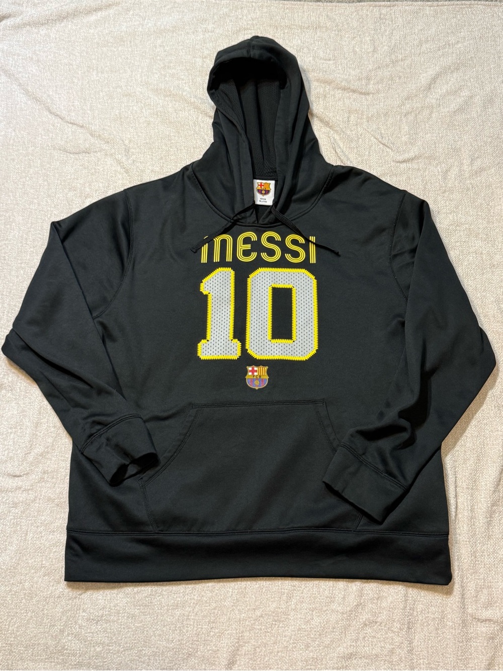 FC Barcelona Messi 10 Hoodie Mens XL Black Soccer Blokecore Football FCB